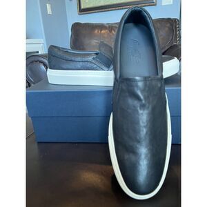 Good Man Brand Edge Slip On Men Black Leather Sneaker Shoes